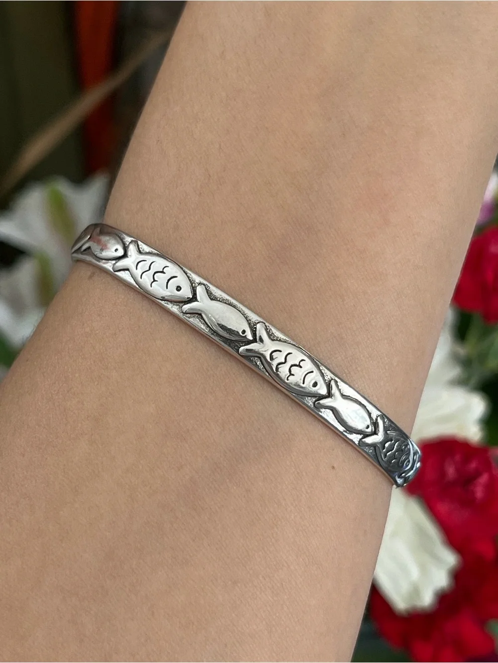 Unisex S925 Silver multiple fish cuff Bracelet for women girls top seller